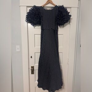 vineyard vines Kentucky Derby Ruffle-Sleeve Maxi Dress, size 14